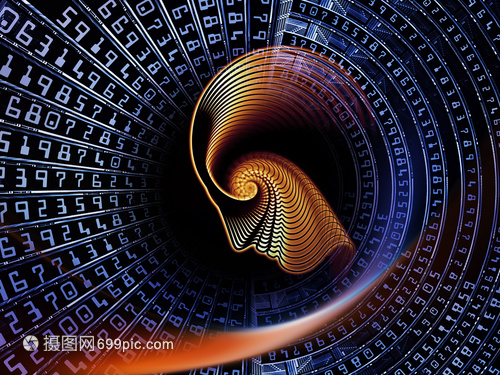 人數(shù)字系列適合科學信息技術(shù)教育項目背景的象征人類概況數(shù)字的成